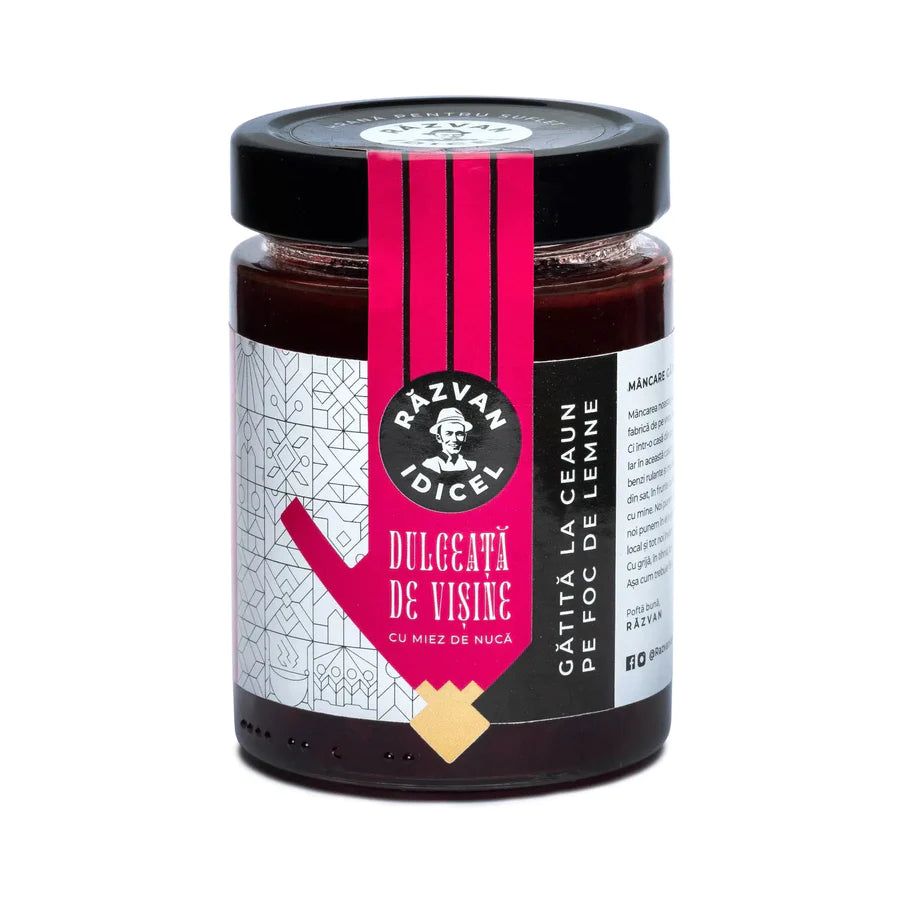 Dulceață de vișine cu miez de nucă 380g